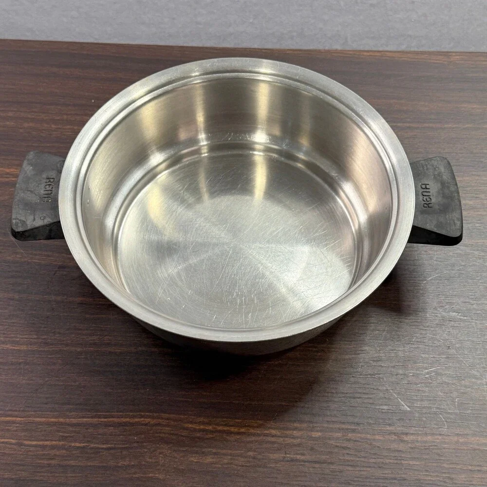 Rena Ware 3 Ply 18-8 Stainless Steel 2 Quart Saucepan Pot Made in USA Vintage